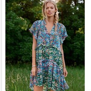 Anthropologie Robin Tiered Dress Medium